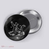 Bigfoot Riding Nessie Button thumb 0