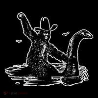 Bigfoot Riding Nessie Women's Hoodie thumb 2