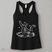 Bigfoot Riding Nessie Women's Tank Top thumb 3