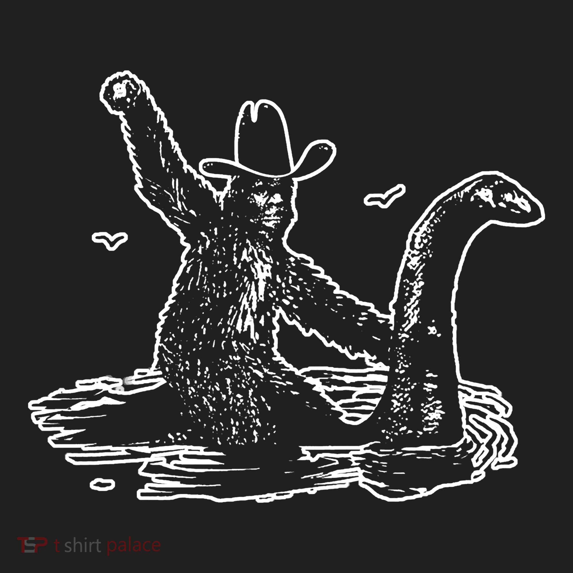 Bigfoot Riding Nessie Hat