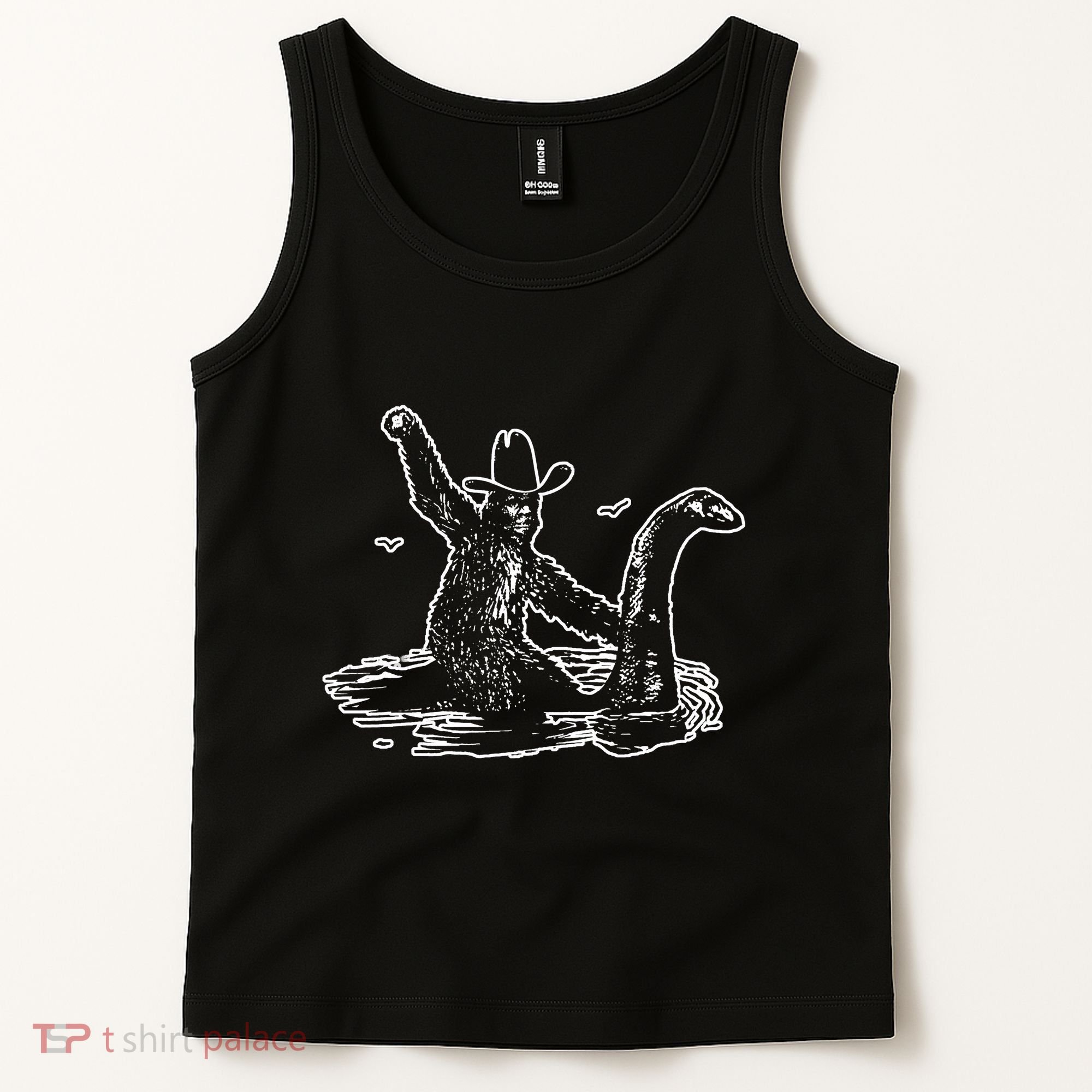 Bigfoot Riding Nessie Tank Top