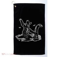 Bigfoot Riding Nessie Golf Towel thumb 0