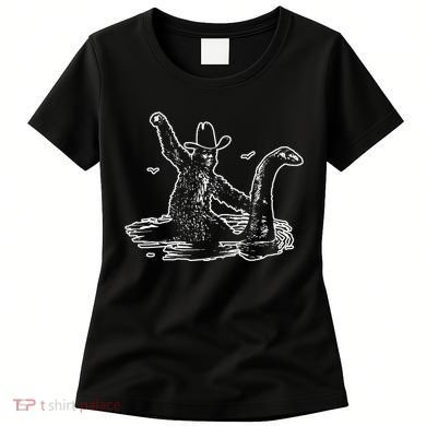 Bigfoot Riding Nessie Women's T-Shirt