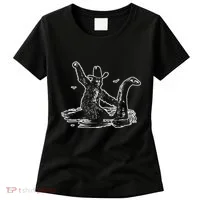 Bigfoot Riding Nessie Women's T-Shirt thumb 0