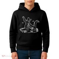 Bigfoot Riding Nessie Kids Hoodie thumb 4