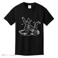 Bigfoot Riding Nessie Kids T-Shirt thumb 0