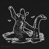 Bigfoot Riding Nessie Kids T-Shirt thumb 4