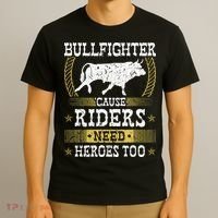 Bullfighter Riders Need Heroes Rodeo Clown Bullfighting T-Shirt thumb 3