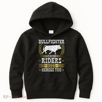 Bullfighter Riders Need Heroes Rodeo Clown Bullfighting Kids Hoodie thumb 0