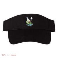 Bigfoot Riding Nessie & UFO Aliens At Night Funny Retro Visor thumb 0
