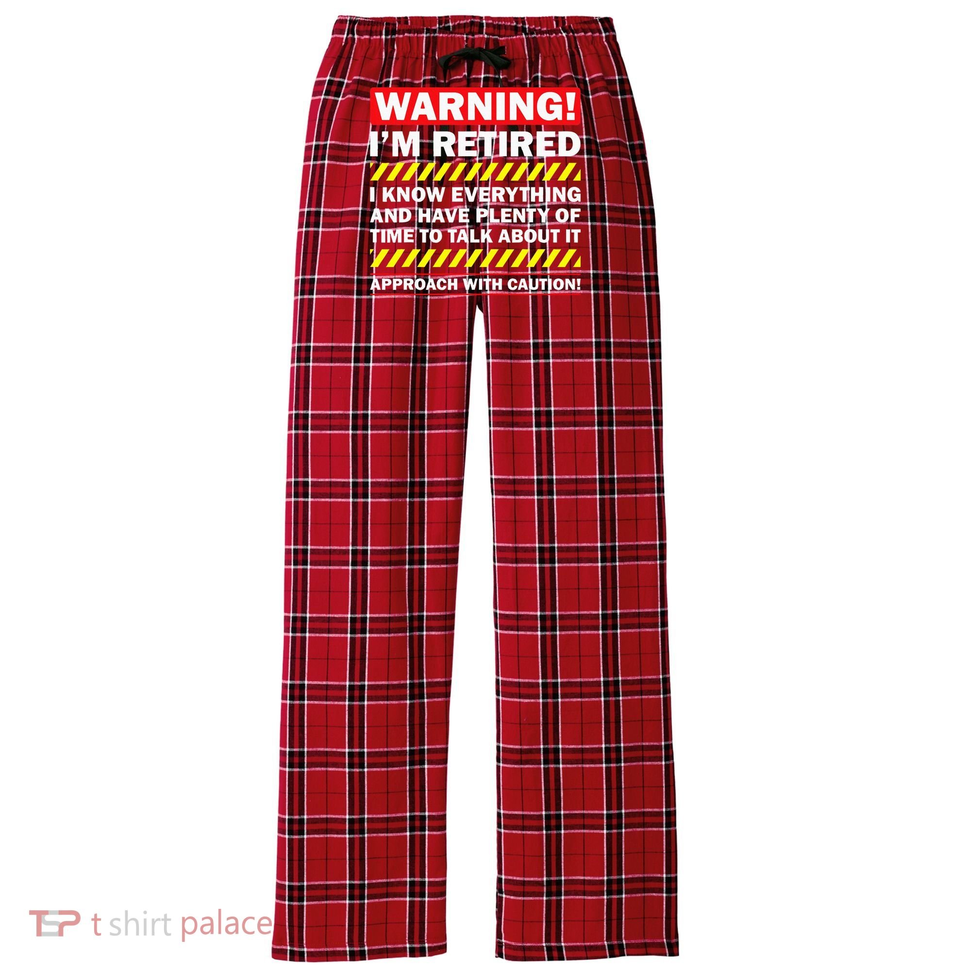 Best Retirement Novelty  Women's Flannel Plaid Pajama Pants