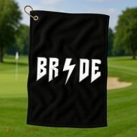 Bride Rock N Roll Bridesmaids Bachelorette Party Matching Cute Gift Golf Towel thumb 1