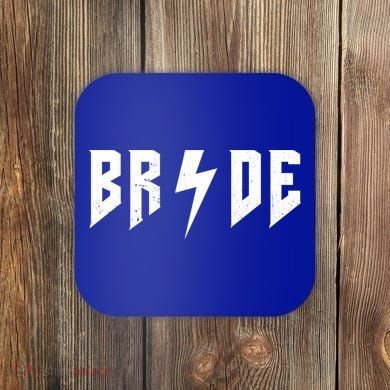 Bride Rock N Roll Bridesmaids Bachelorette Party Matching Cute Gift Coaster