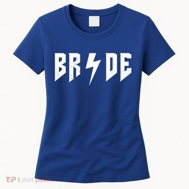 Bride Rock N Roll Bridesmaids Bachelorette Party Matching Cute Gift Women's T-Shirt
