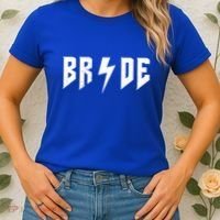 Bride Rock N Roll Bridesmaids Bachelorette Party Matching Cute Gift Women's T-Shirt thumb 2