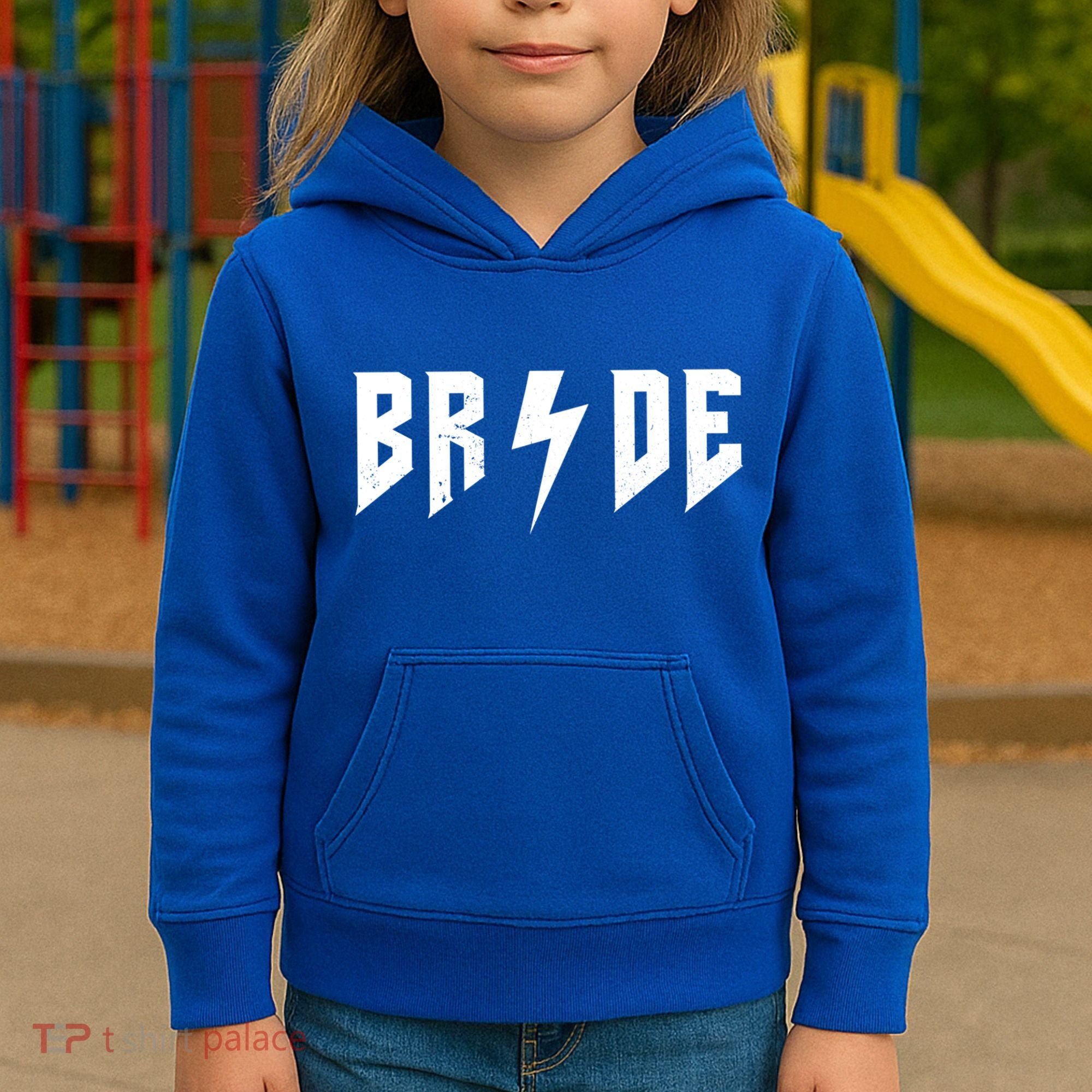 Bride Rock N Roll Bridesmaids Bachelorette Party Matching Cute Gift Kids Hoodie