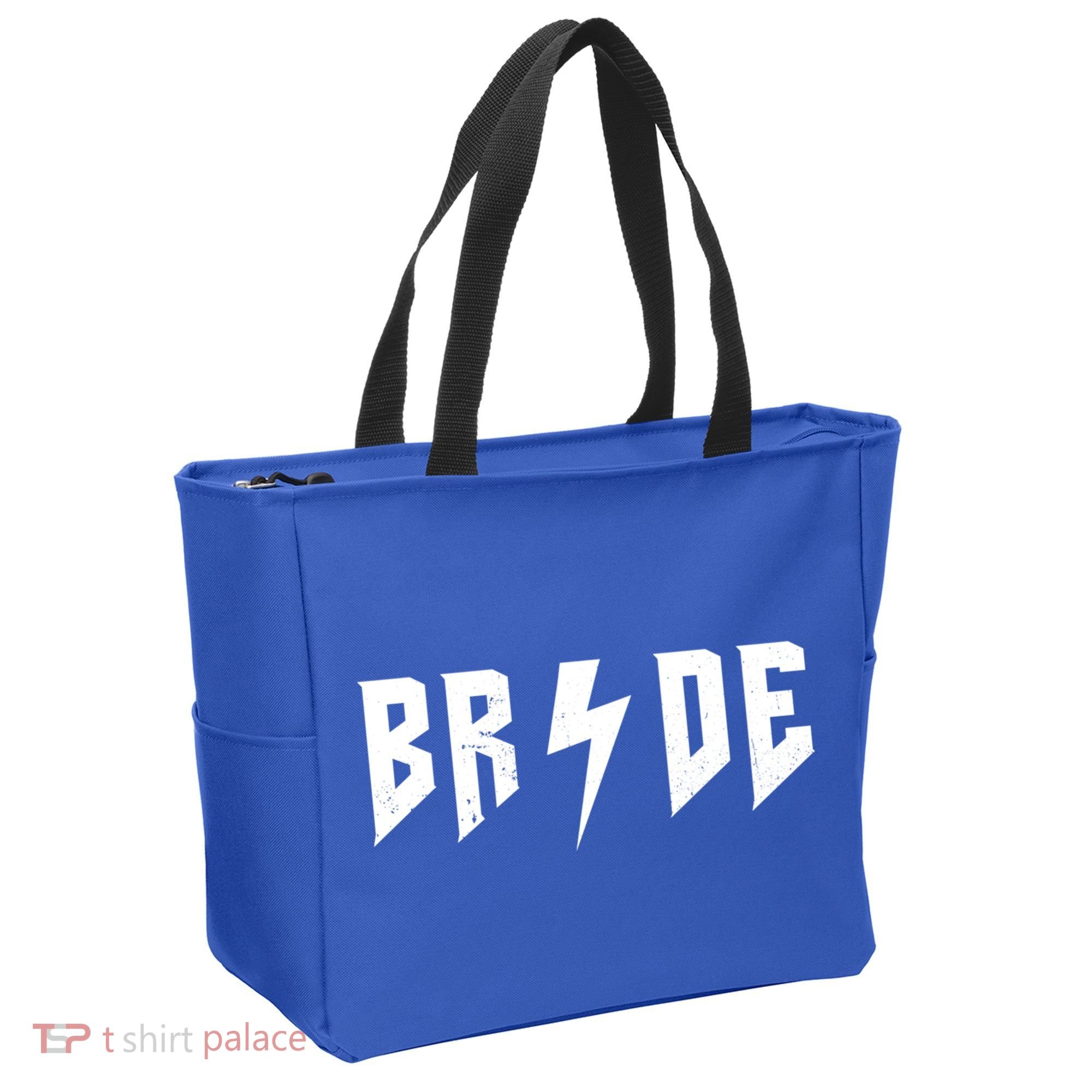 Bride Rock N Roll Bridesmaids Bachelorette Party Matching Cute Gift Tote Bag