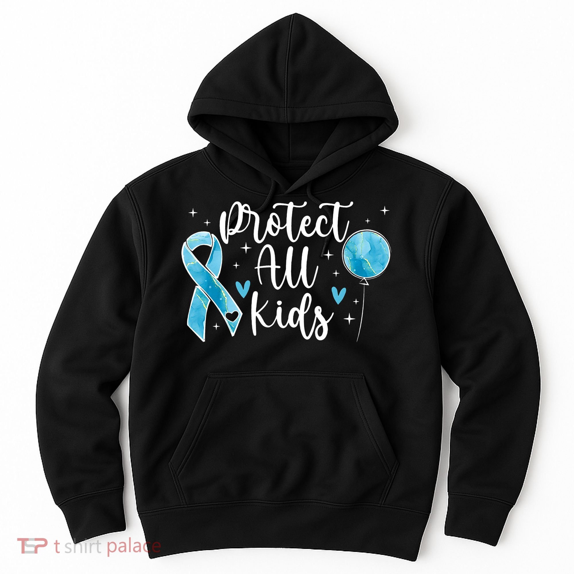 Blue Ribbon No For Child Abuse Excuse Prevention Month April Hoodie
