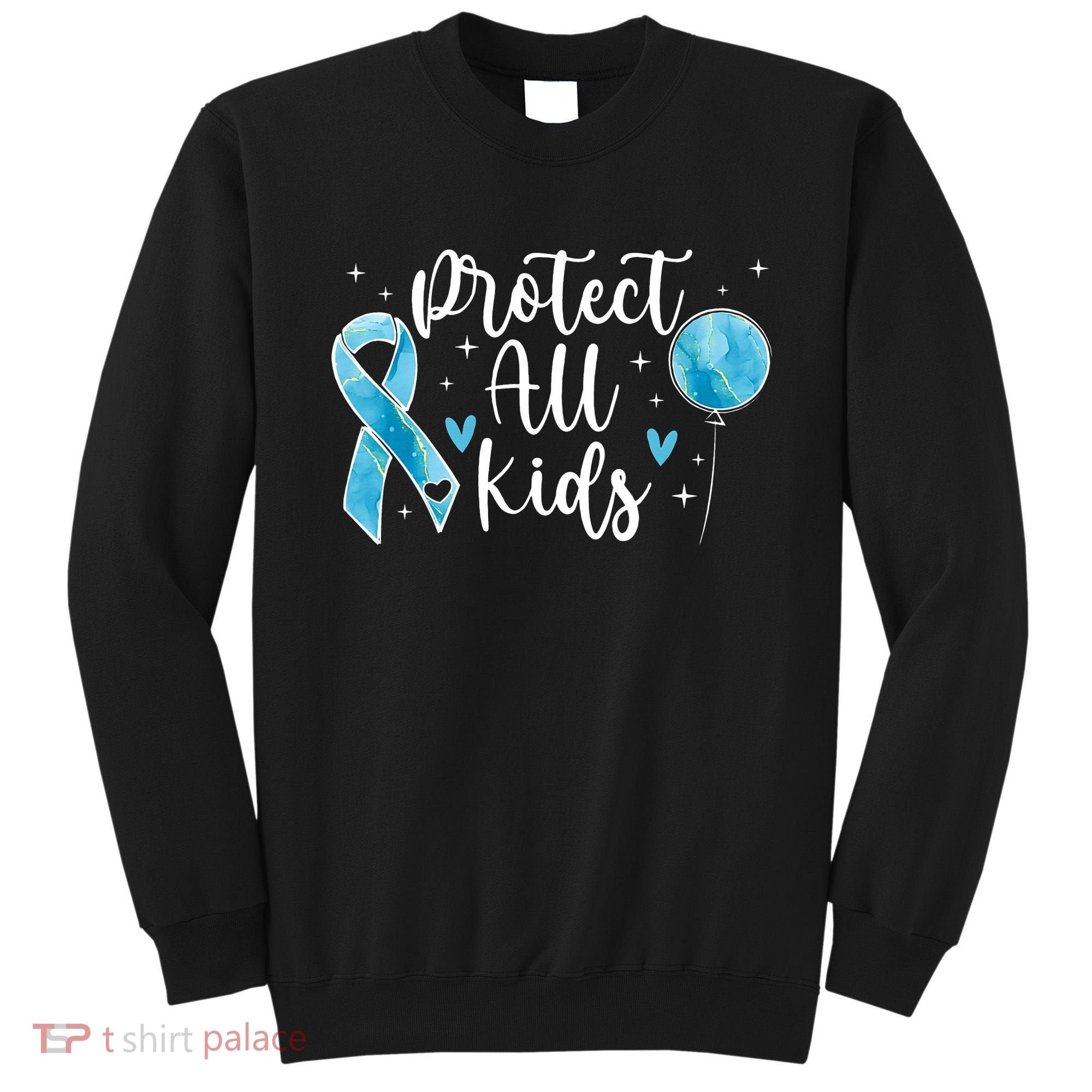 Blue Ribbon No For Child Abuse Excuse Prevention Month April Sweatshirt