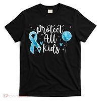 Blue Ribbon No For Child Abuse Excuse Prevention Month April T-Shirt thumb 0