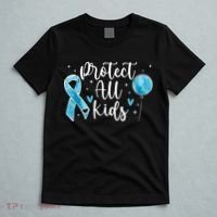 Blue Ribbon No For Child Abuse Excuse Prevention Month April T-Shirt thumb 5