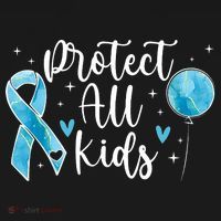 Blue Ribbon No For Child Abuse Excuse Prevention Month April T-Shirt thumb 7