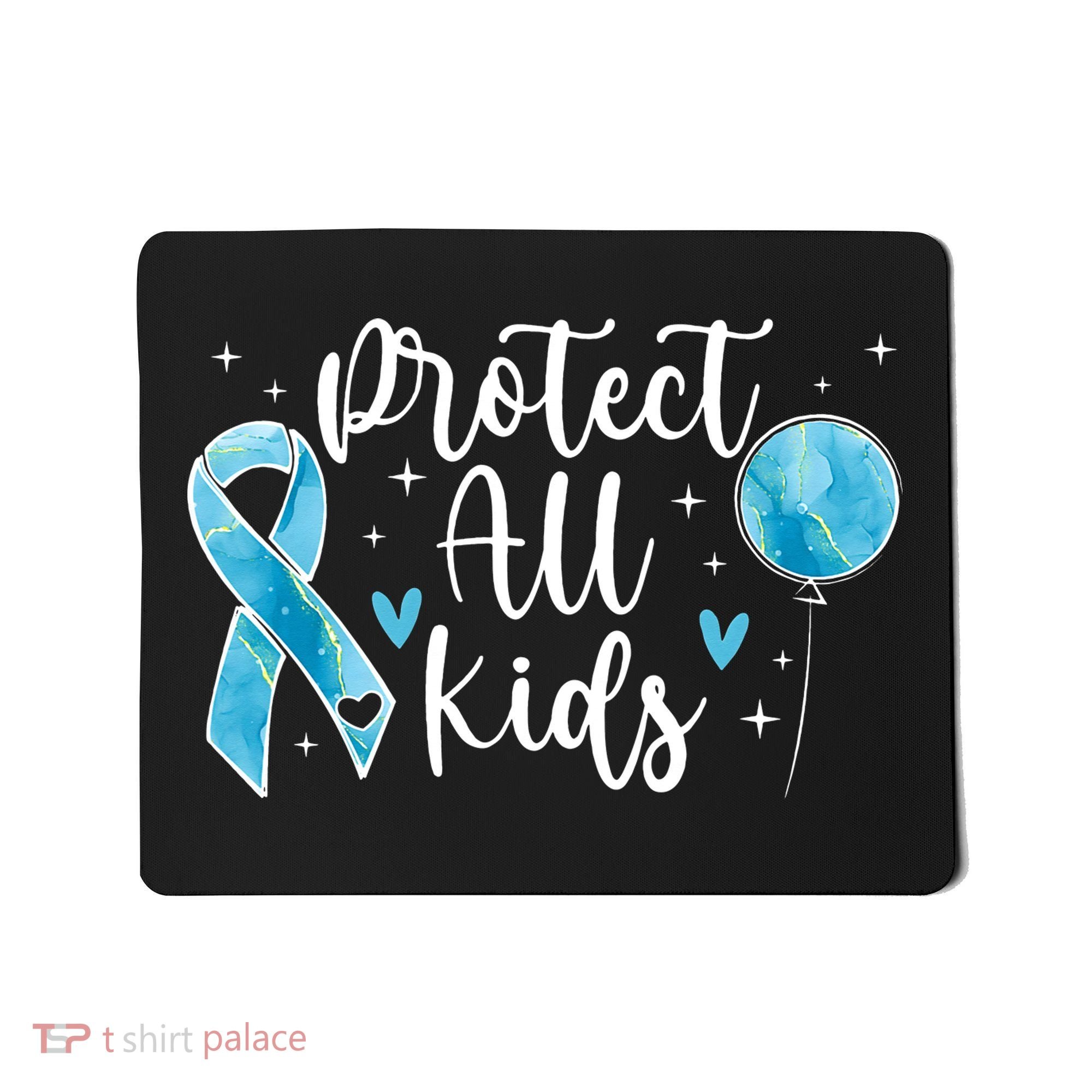 Blue Ribbon No For Child Abuse Excuse Prevention Month April Mousepad