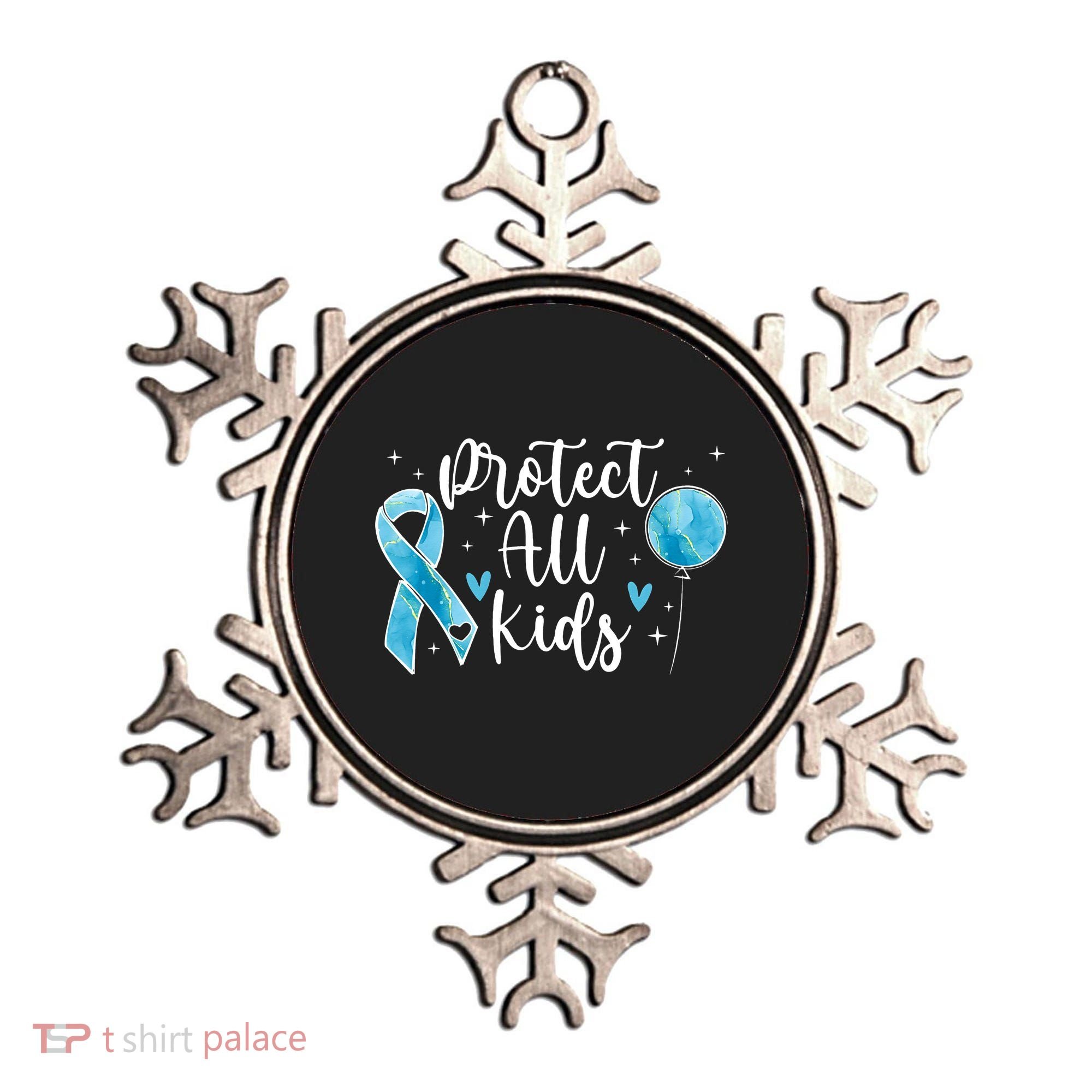 Blue Ribbon No For Child Abuse Excuse Prevention Month April Ornament