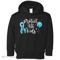 Blue Ribbon No For Child Abuse Excuse Prevention Month April Toddler Hoodie thumb 0
