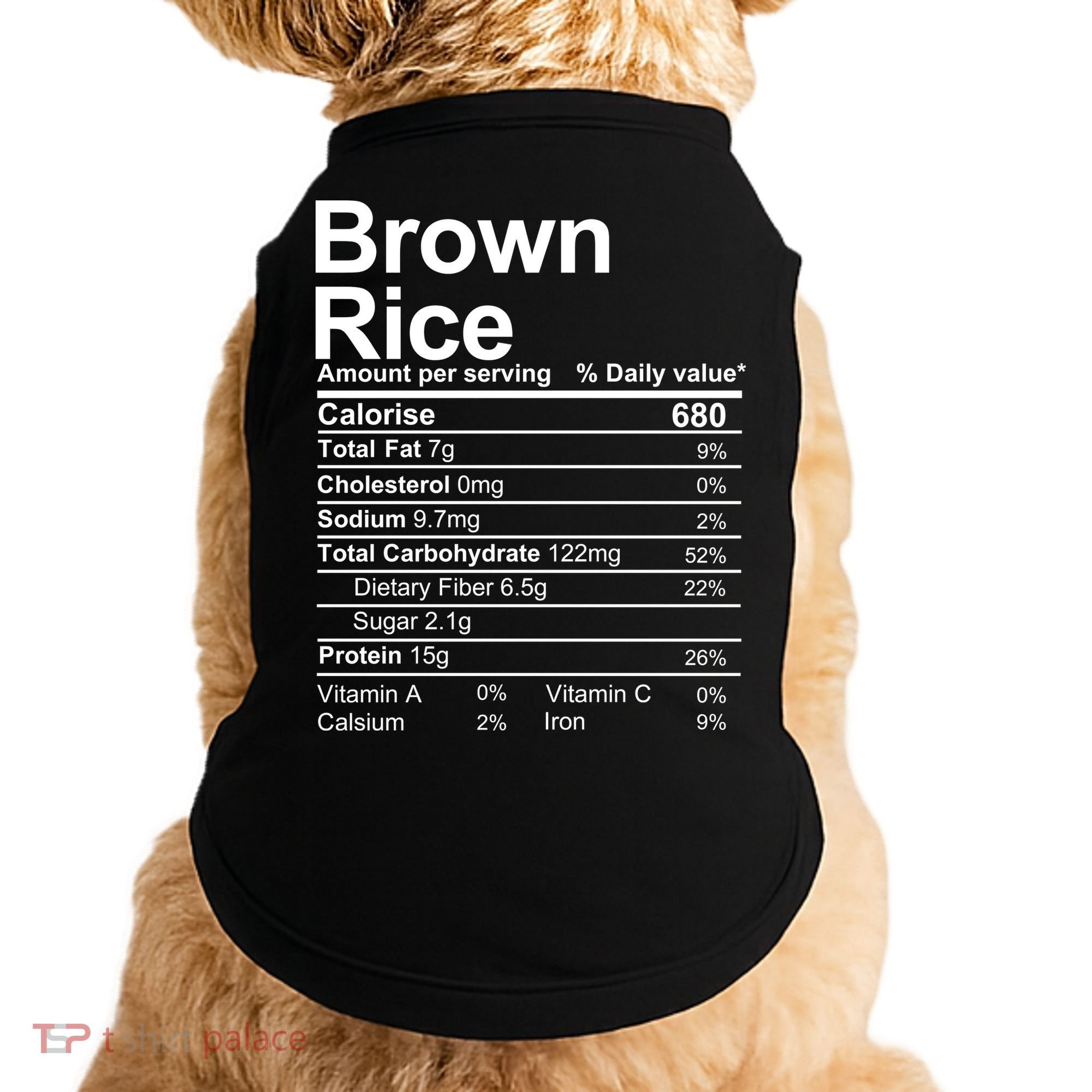 Brown Rice Nutrition Facts Label Doggie Tank