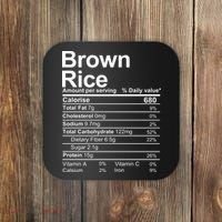 Brown Rice Nutrition Facts Label Coaster thumb 0