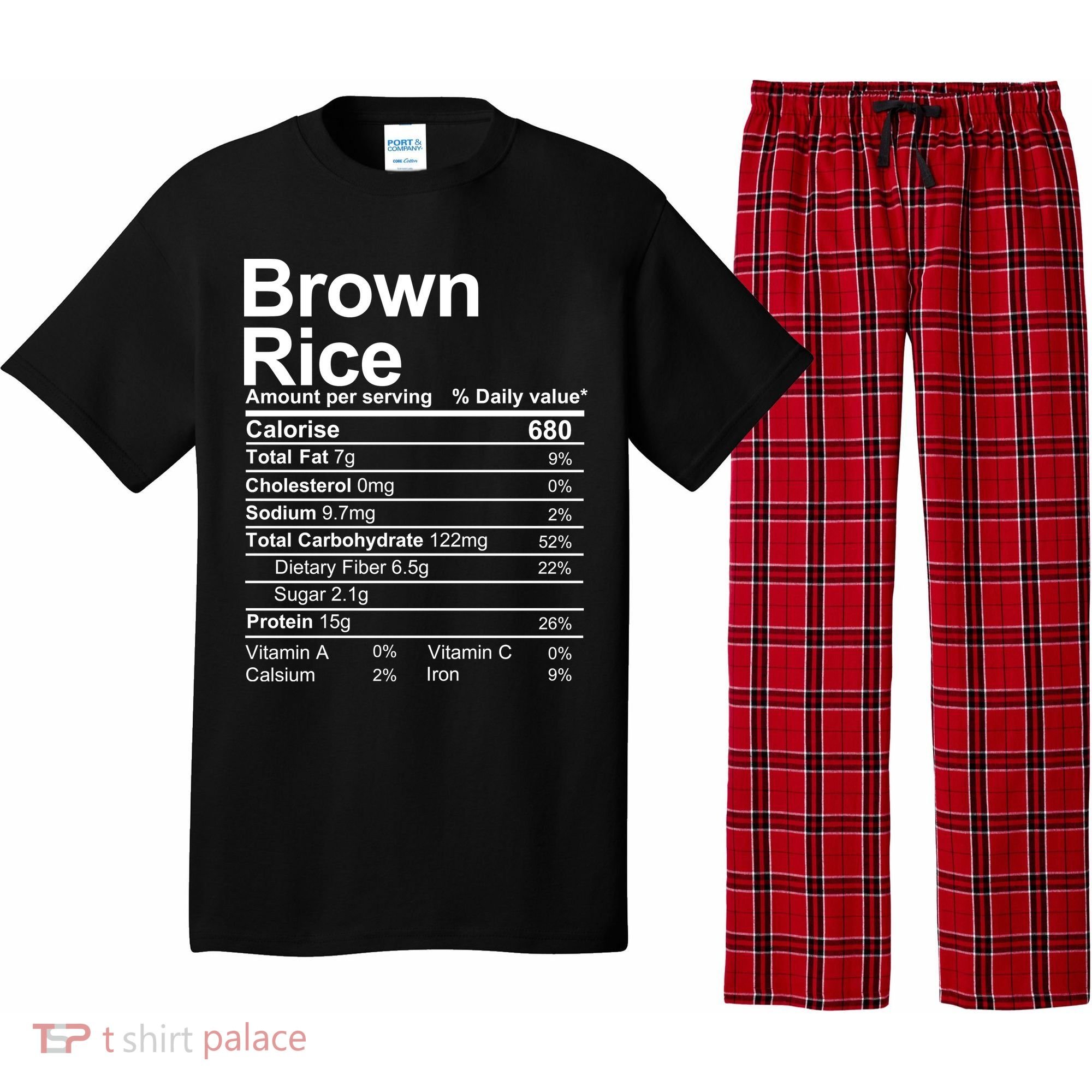 Brown Rice Nutrition Facts Label Pajama Set