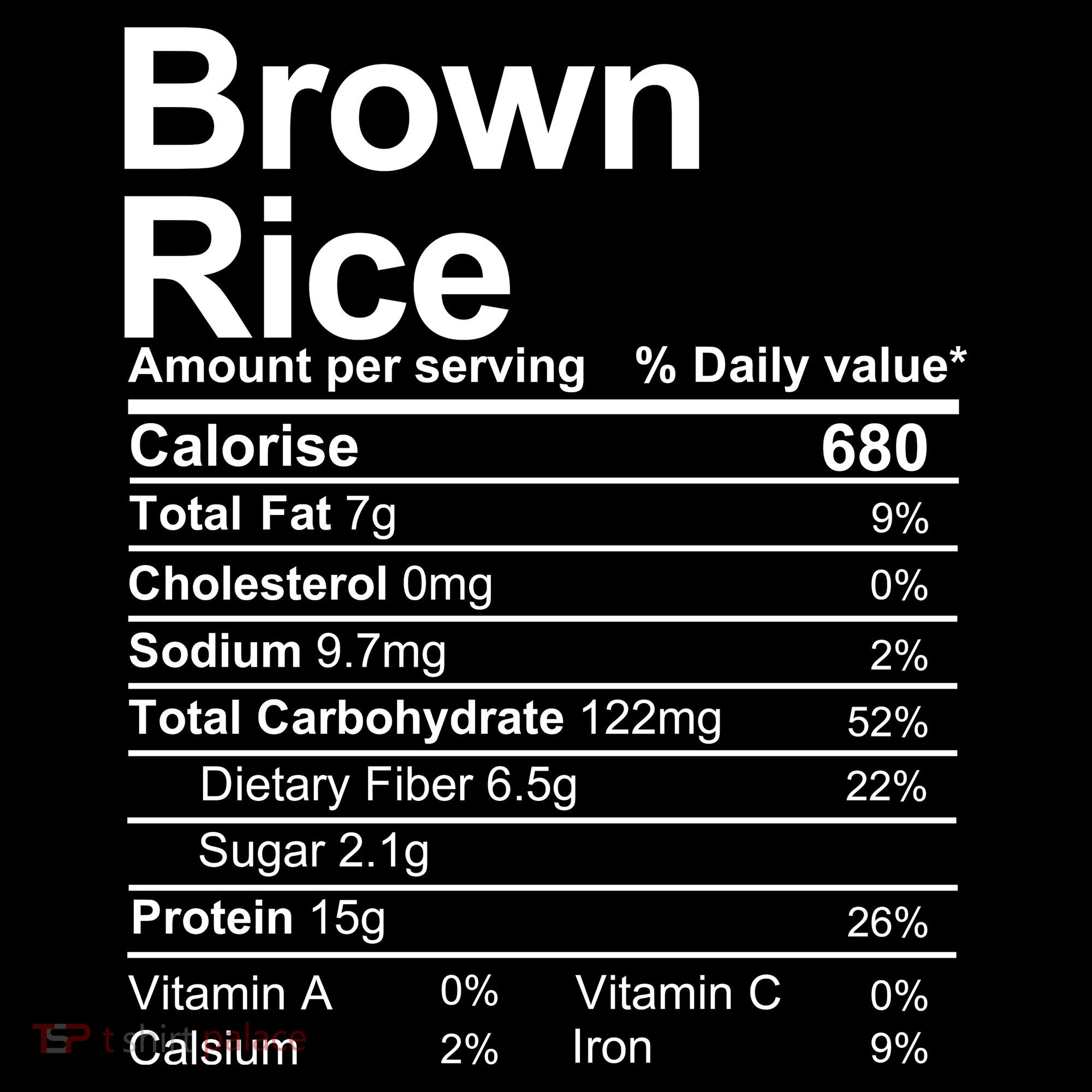 Brown Rice Nutrition Facts Label Women's Hoodie