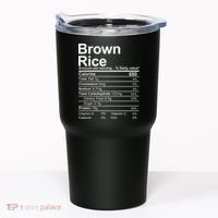 Brown Rice Nutrition Facts Label Tumbler thumb 0
