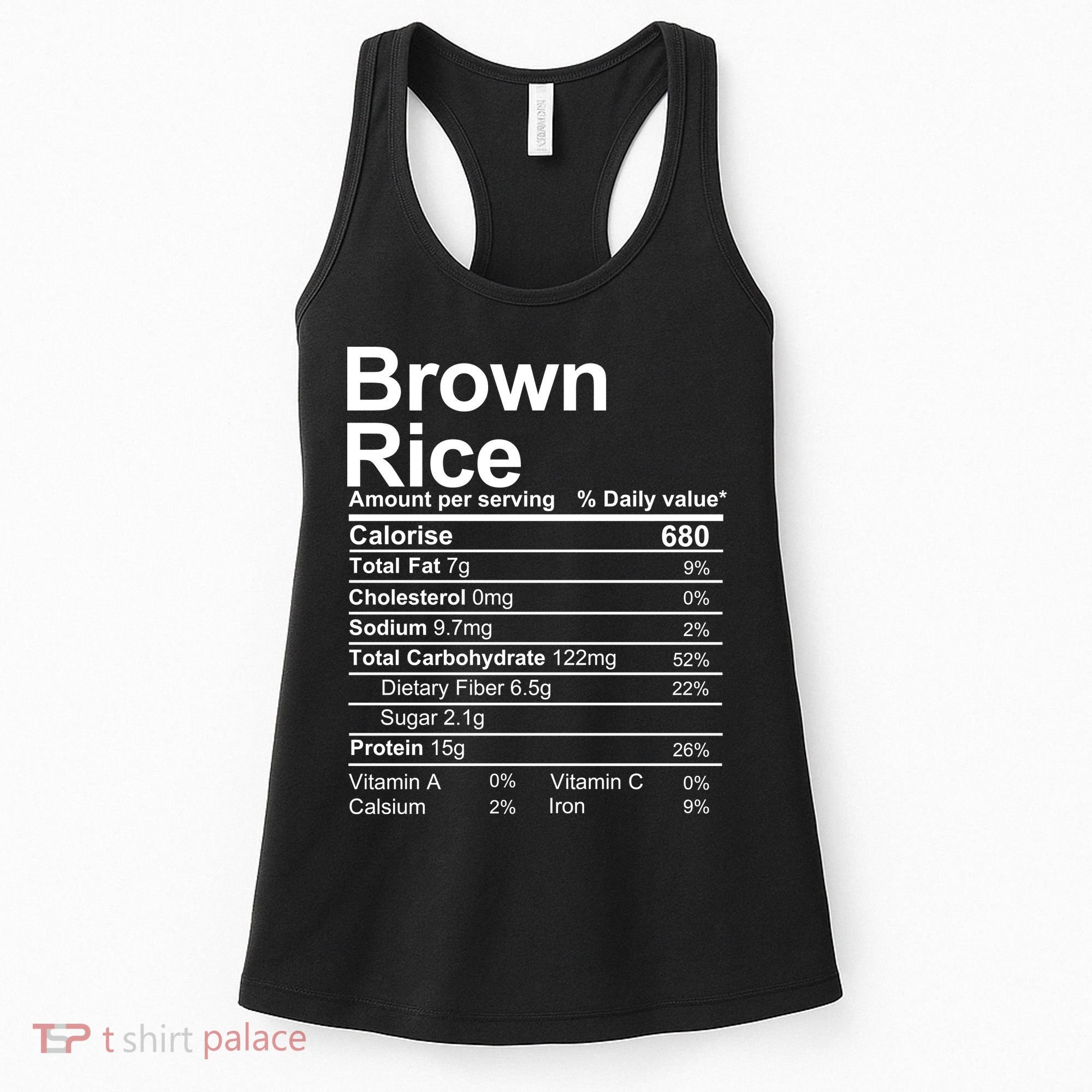 Brown Rice Nutrition Facts Label Women's Tank Top