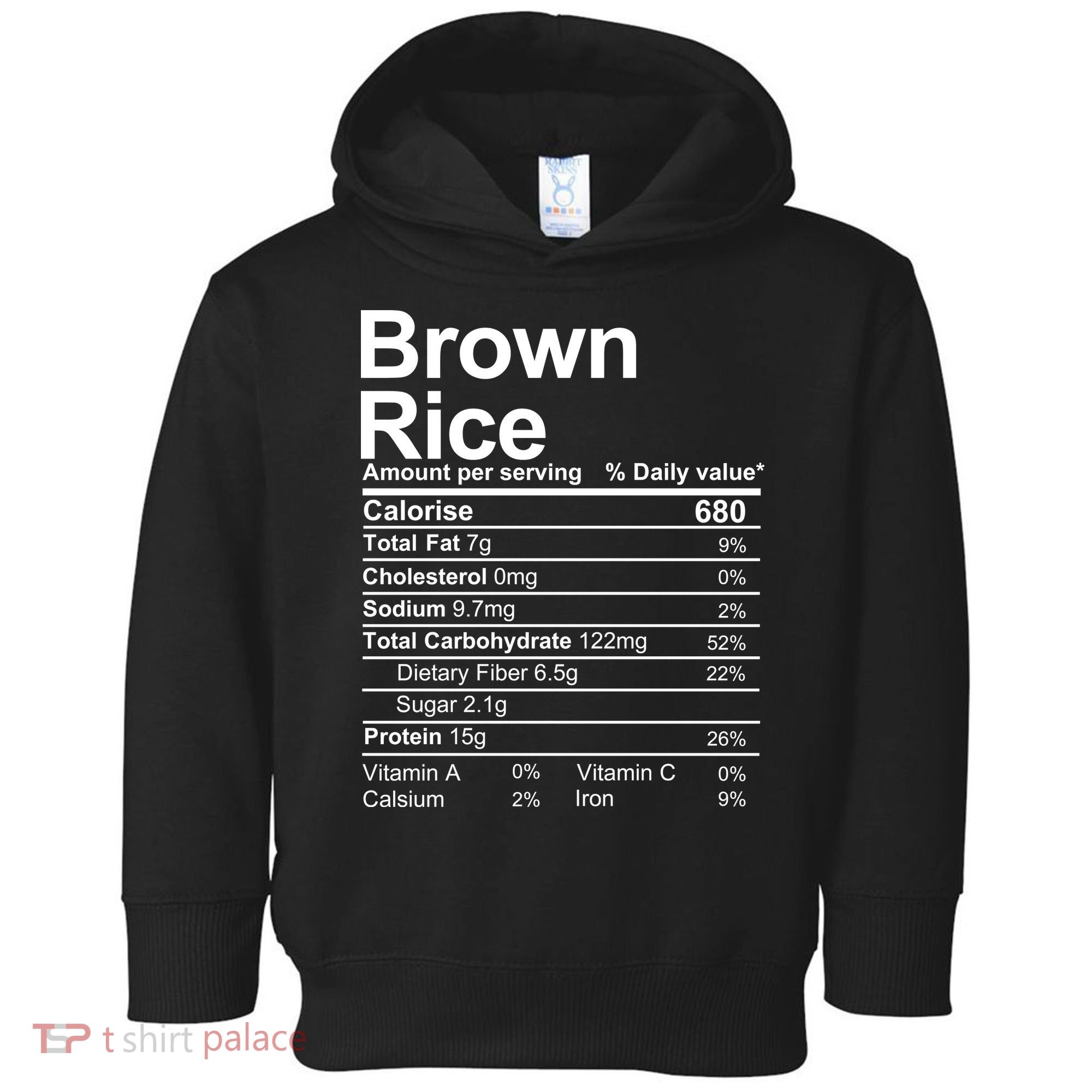 Brown Rice Nutrition Facts Label Toddler Hoodie