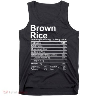 Brown Rice Nutrition Facts Label Tank Top