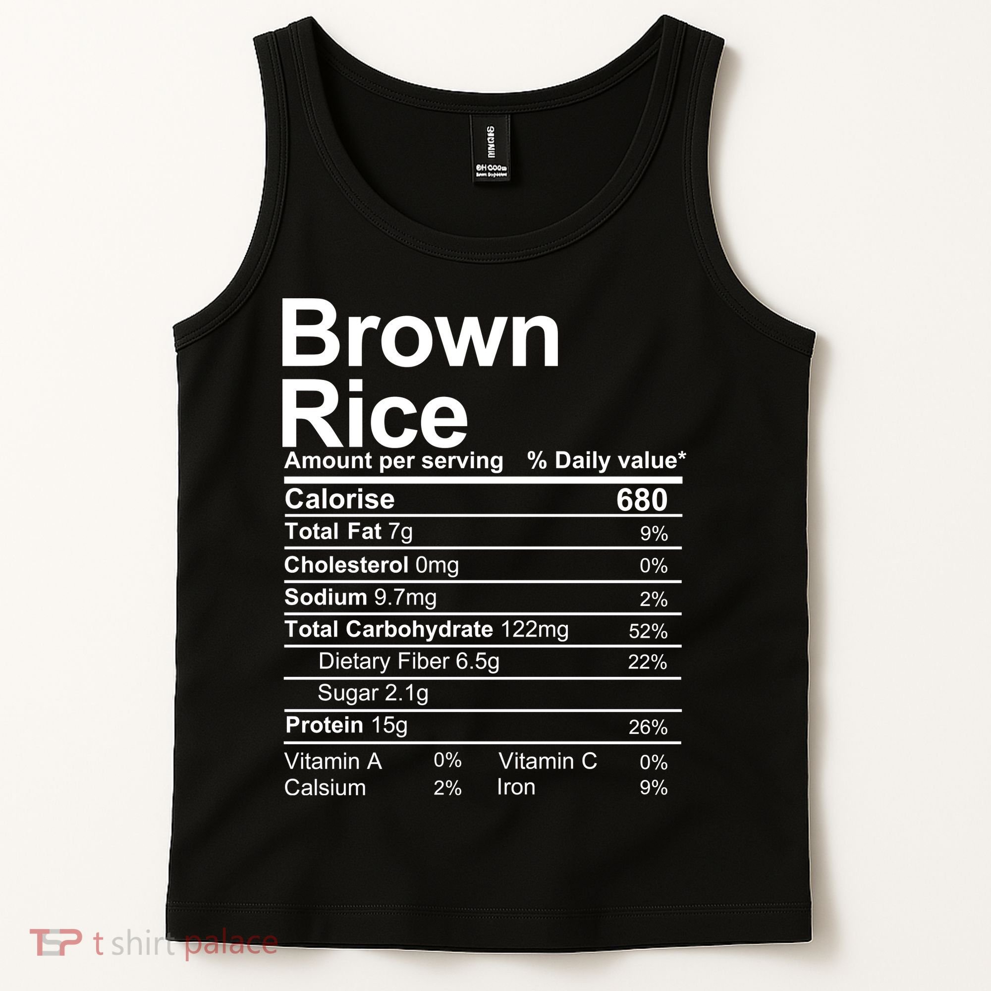 Brown Rice Nutrition Facts Label Tank Top