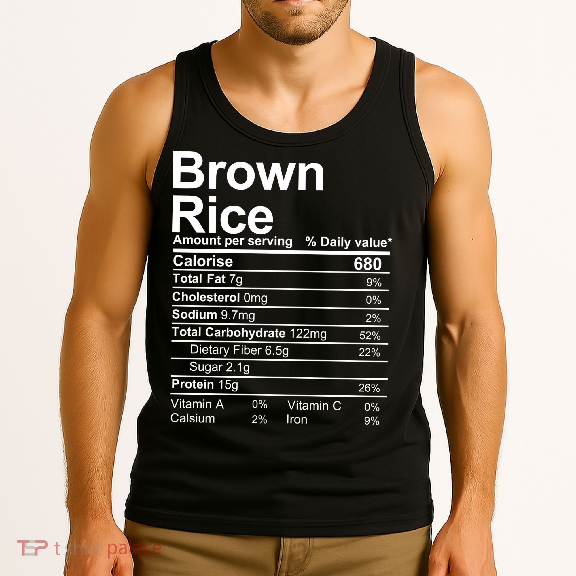 Brown Rice Nutrition Facts Label Tank Top