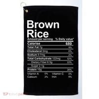 Brown Rice Nutrition Facts Label Golf Towel thumb 0