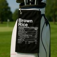 Brown Rice Nutrition Facts Label Golf Towel thumb 2