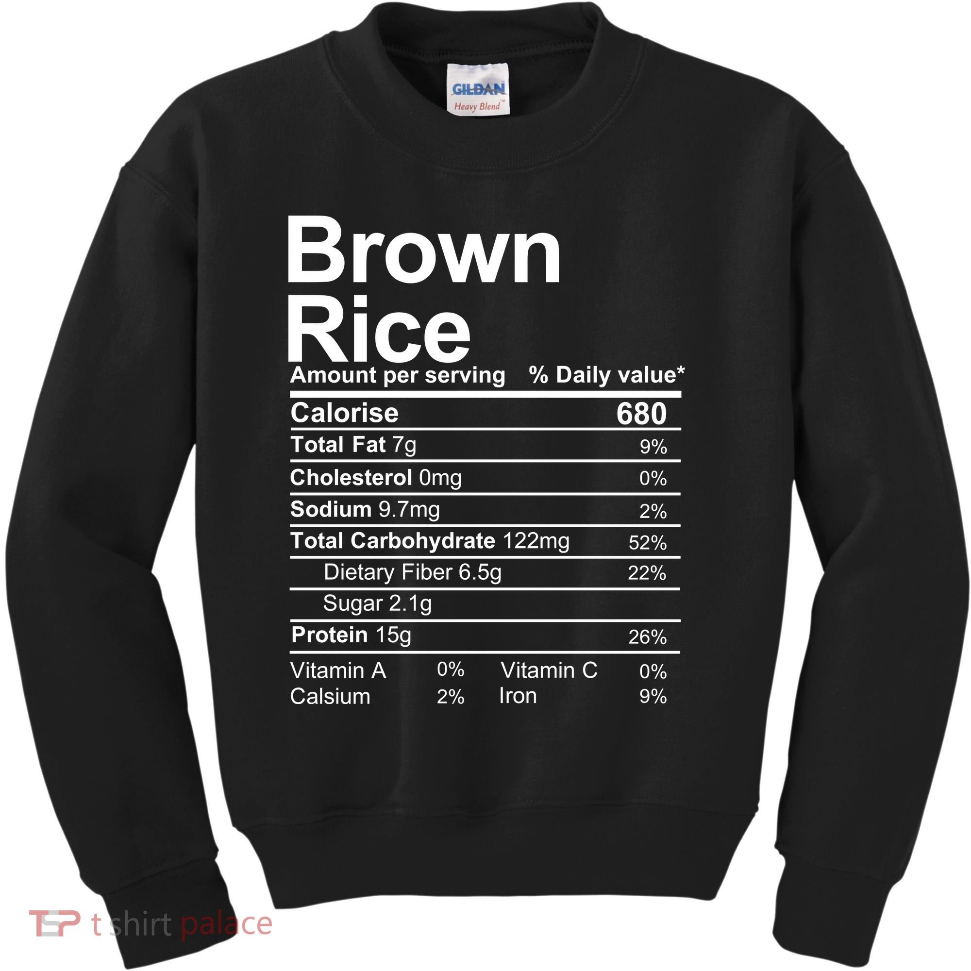Brown Rice Nutrition Facts Label Kids Sweatshirt