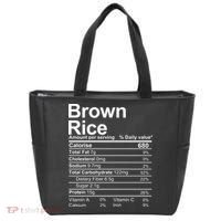 Brown Rice Nutrition Facts Label Tote Bag thumb 0