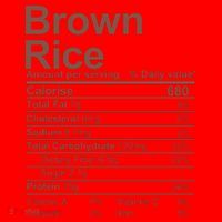 Brown Rice Nutrition Facts Label Santa Hat thumb 1
