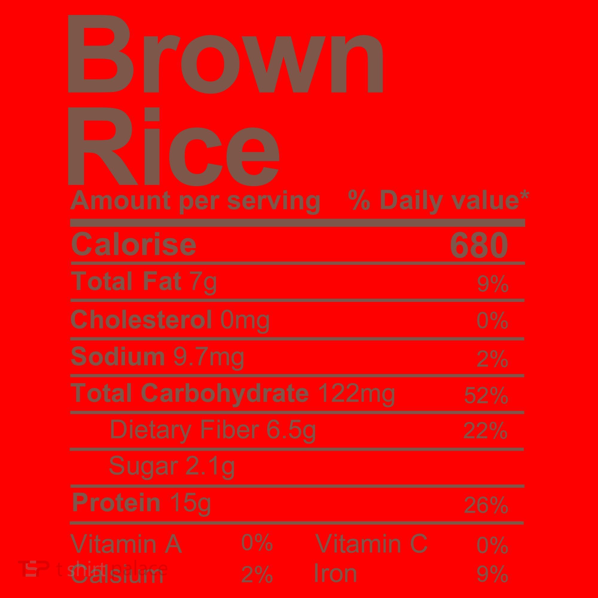 Brown Rice Nutrition Facts Label Santa Hat