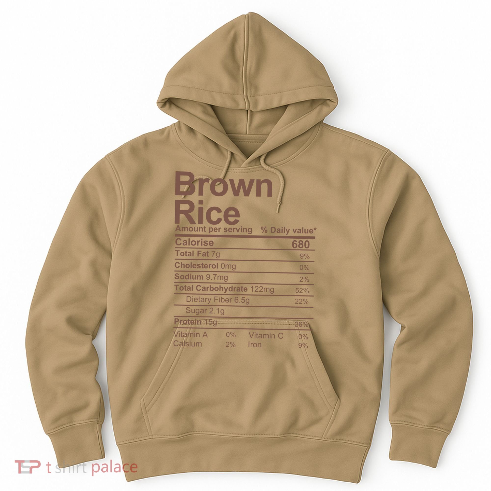 Brown Rice Nutrition Facts Label Hoodie