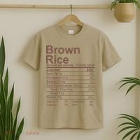 Brown Rice Nutrition Facts Label T-Shirt thumb 2