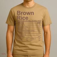 Brown Rice Nutrition Facts Label T-Shirt thumb 3