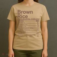 Brown Rice Nutrition Facts Label T-Shirt thumb 4
