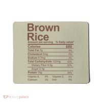 Brown Rice Nutrition Facts Label Mousepad thumb 0